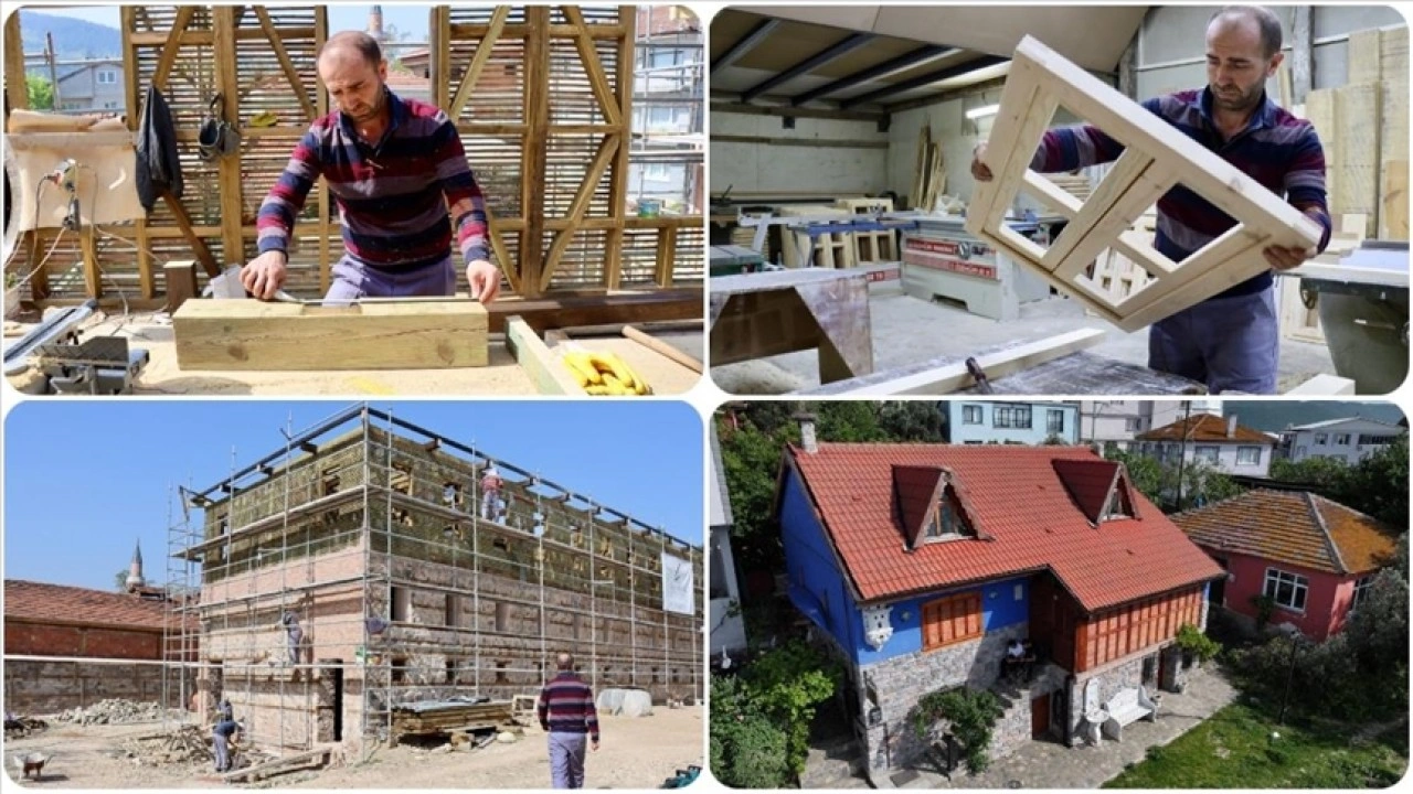 Babasından öğrendiği ahşap ustalığıyla eski evleri geleceğe taşıyor