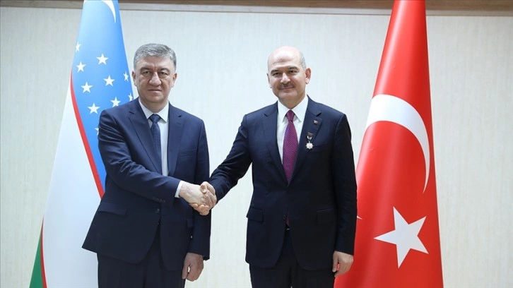 Bakan Soylu, Özbekistan İçişleri Bakanı Bobojonov ile görüştü