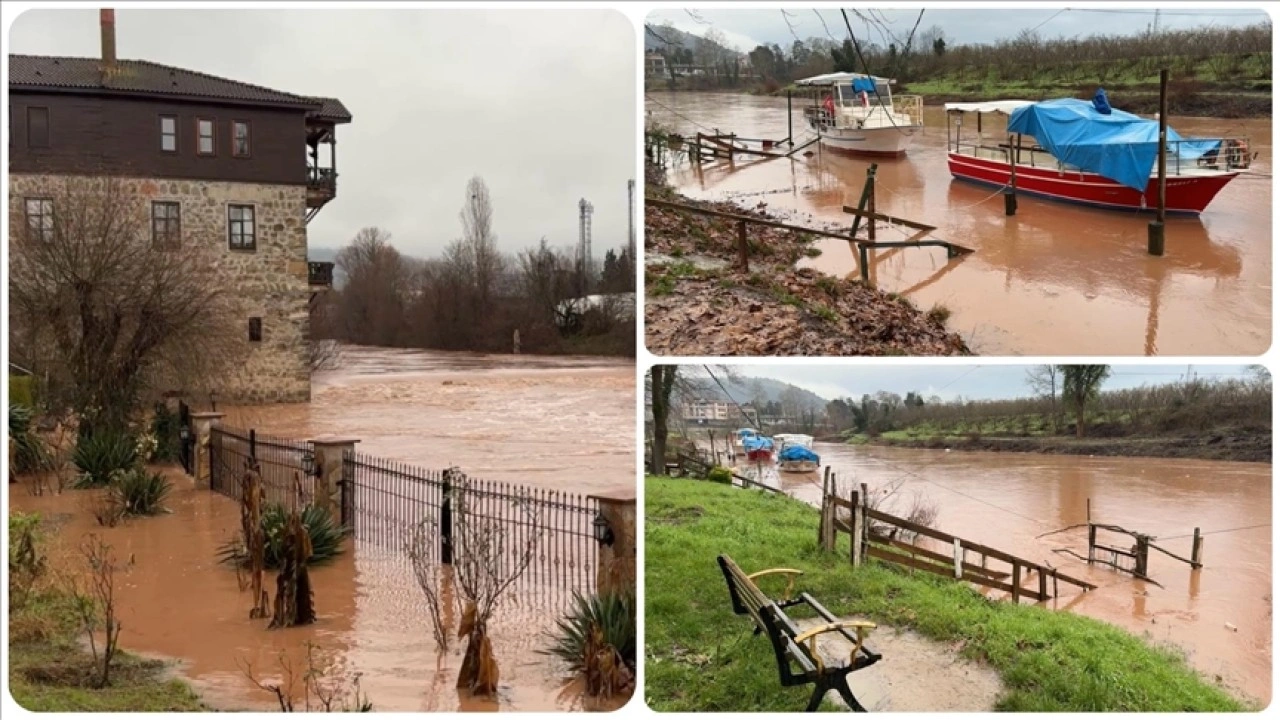 Bartın'da sağanak ve eriyen kar taşkına neden oldu
