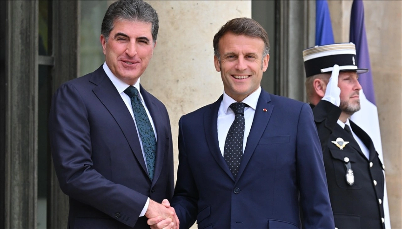 Barzani ile Macron, &ldquo;b&ouml;lgedeki son gelişmeleri&rdquo; g&ouml;r&uuml;şt&uuml;