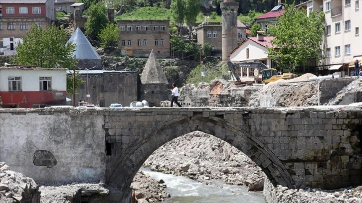 Bitlis Deresi'nin üzerindeki yapıların yıkılmasıyla 8 tarihi köprü ortaya çıktı