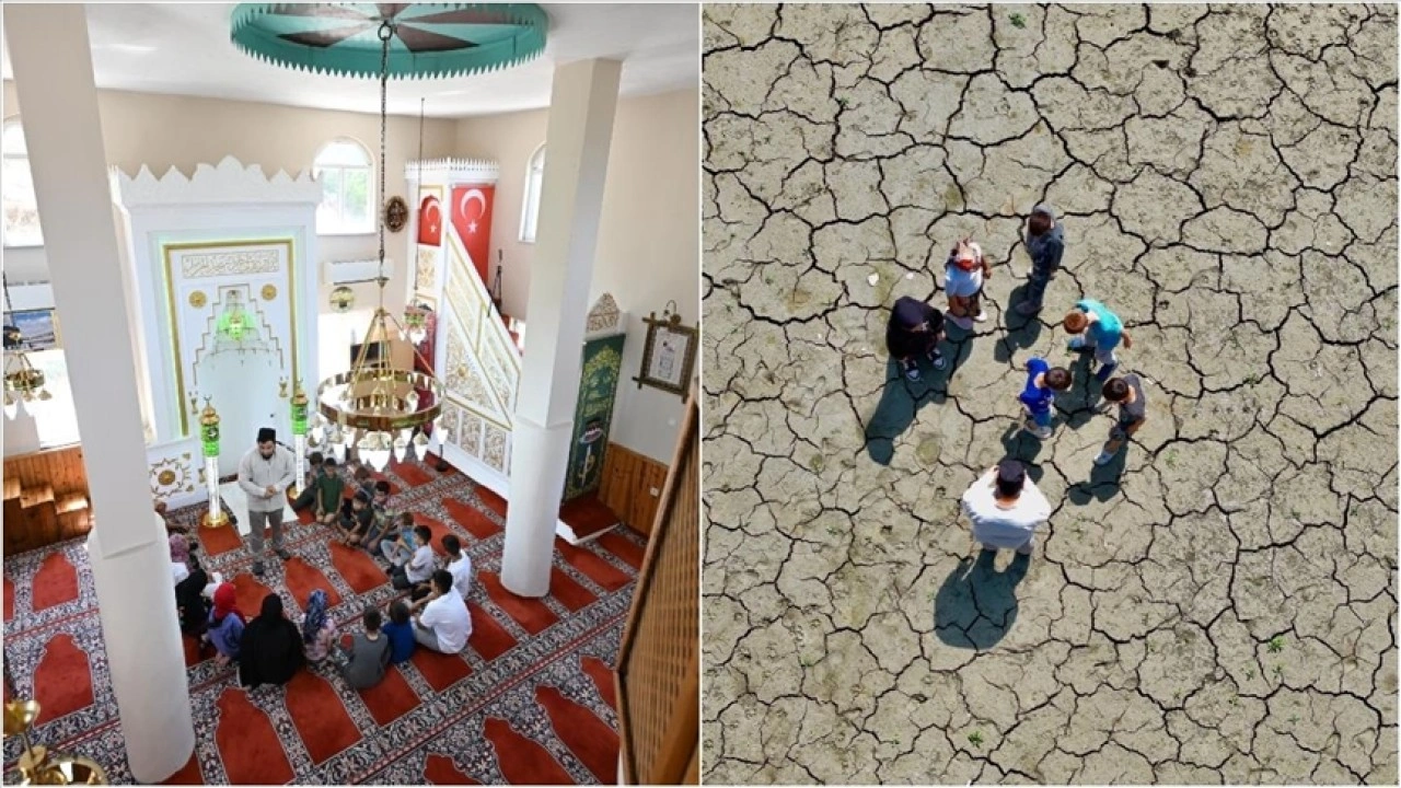 Camide Kur'an okumayı, sahada ise çevre bilinci ve suyun önemini öğreniyorlar