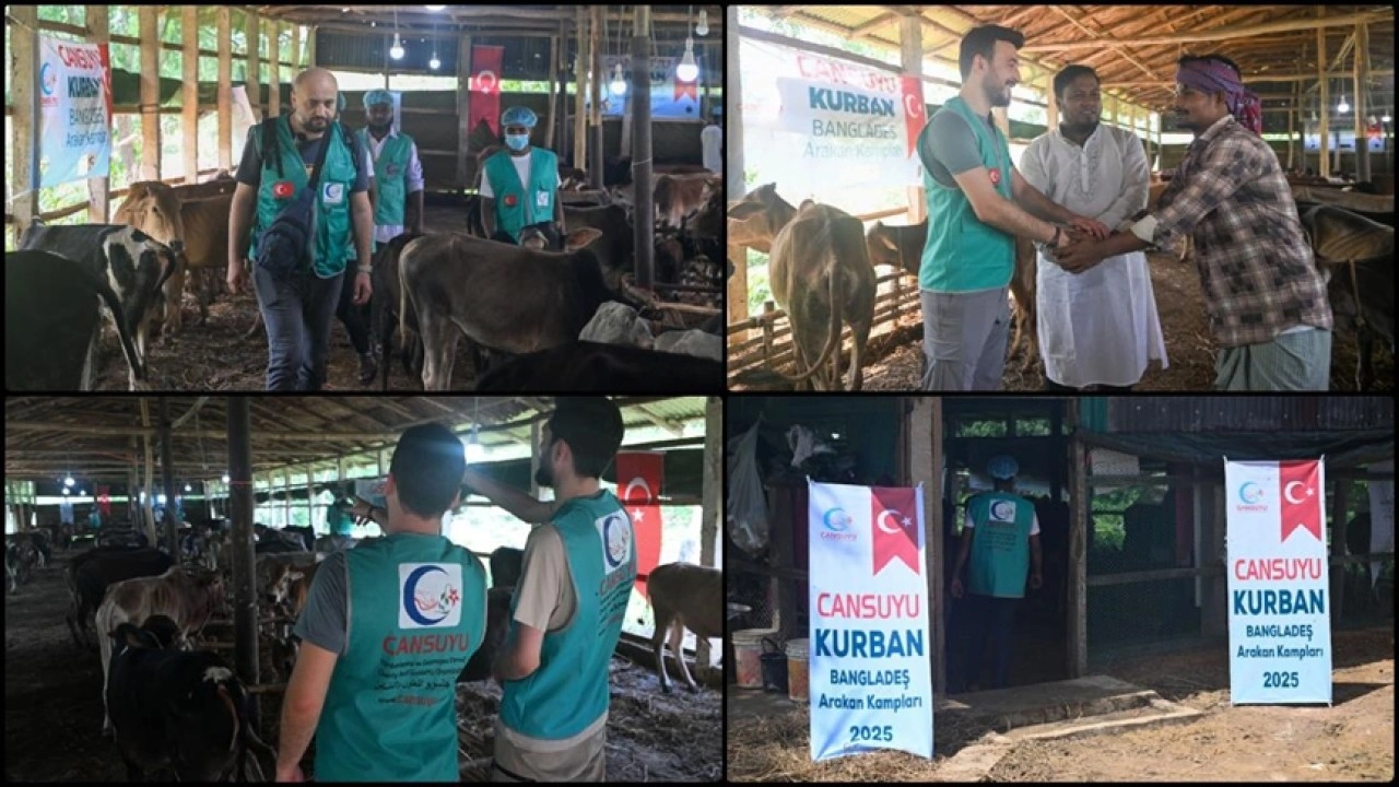 Cansuyu Derneği ekipleri, Arakan mülteci kamplarındaki kurban hazırlıklarını tamamladı