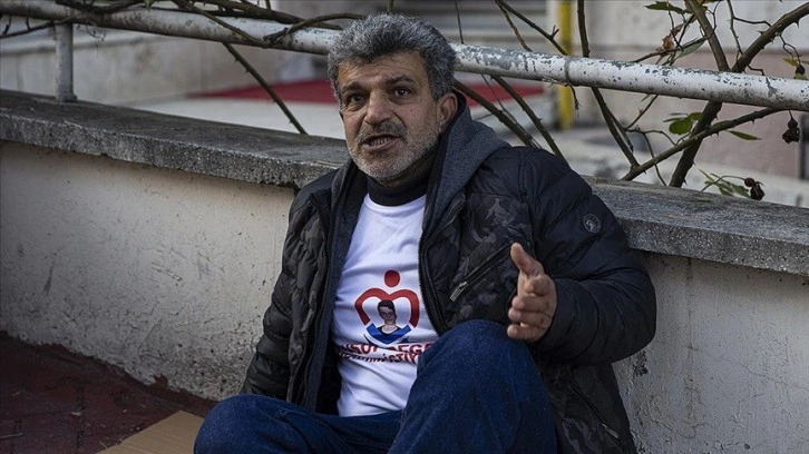 Çocuğu dağa kaçırılan baba, HDP Genel Merkezi önünde oturma eylemi başlattı