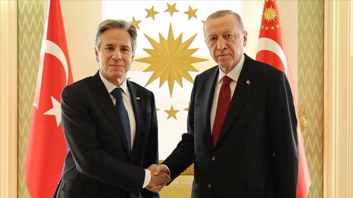 Cumhurbaşkanı Erdoğan, ABD Dışişleri Bakanı Blinken'ı kabul etti