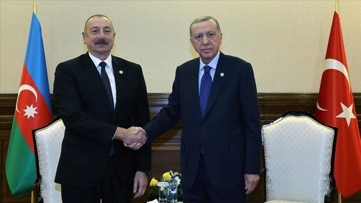 Cumhurbaşkanı Erdoğan, Azerbaycan Cumhurbaşkanı Aliyev ile görüştü