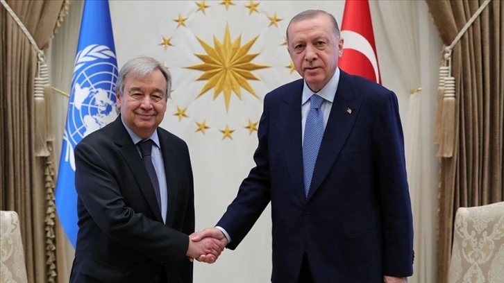 Cumhurbaşkanı Erdoğan BM Genel Sekreteri Guterres ile görüştü