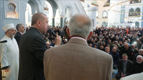 Cumhurbaşkanı Erdoğan, cuma namazının ardından cemaate seslendi
