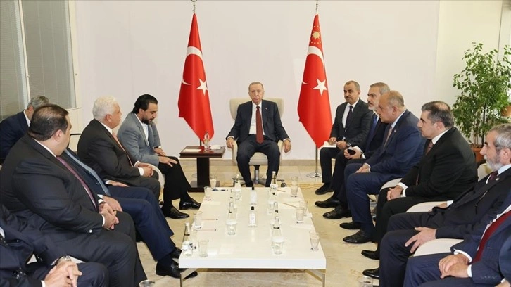 Cumhurbaşkanı Erdoğan, Irak Temsilciler Meclisi Başkanı Muhammed Halbusi'yi kabul etti