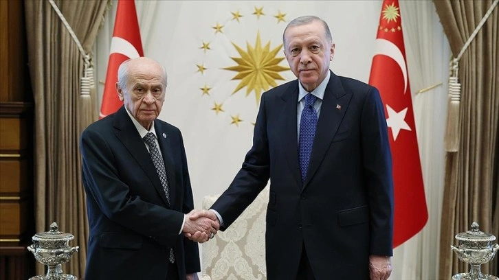 Cumhurbaşkanı Erdoğan, MHP Genel Başkanı Bahçeli ile bir araya geldi