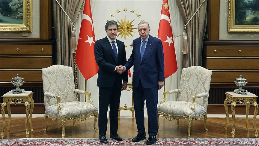 Cumhurbaşkanı Erdoğan, Irak Kürt Bölgesel Yönetimi Başkanı Barzani'yi kabul etti