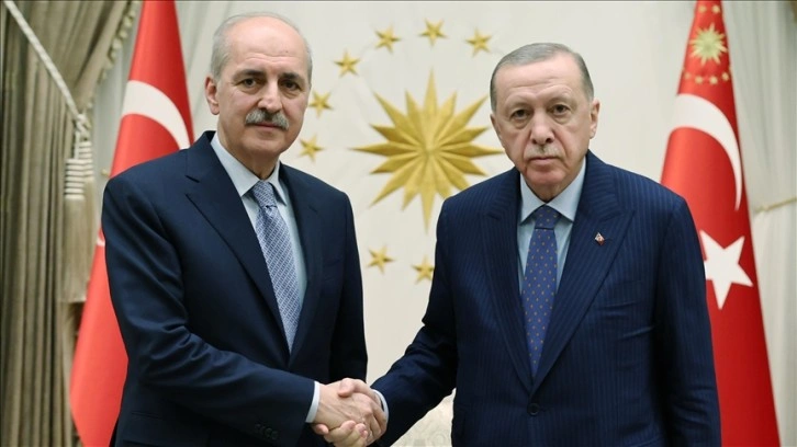 Cumhurbaşkanı Erdoğan, TBMM Başkanı Numan Kurtulmuş'u kabul etti