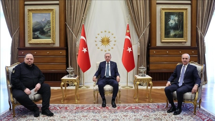 Cumhurbaşkanı Erdoğan, Ukrayna Meclis Başkanı Stefanchuk'u kabul etti