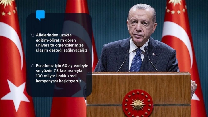 Cumhurbaşkanı Erdoğan millete seslendi... Esnaf ve öğrencilere müjde!