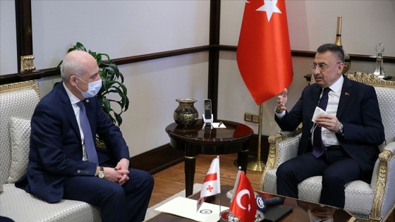 Cumhurbaşkanı Yardımcısı Oktay, Gürcistan Dışişleri Bakanı Zalkaliani'yi kabul etti
