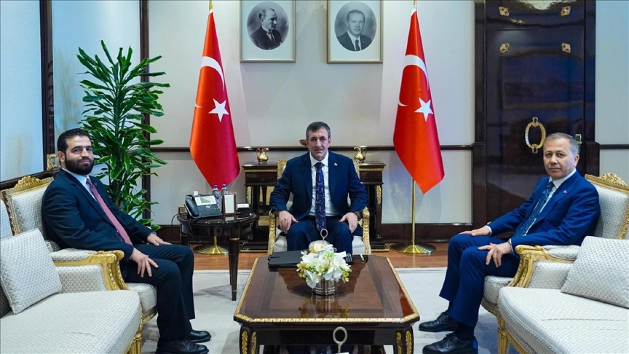 Cumhurbaşkanı Yardımcısı Yılmaz, Suriye İçişleri Bakanı Hattab'ı kabul etti