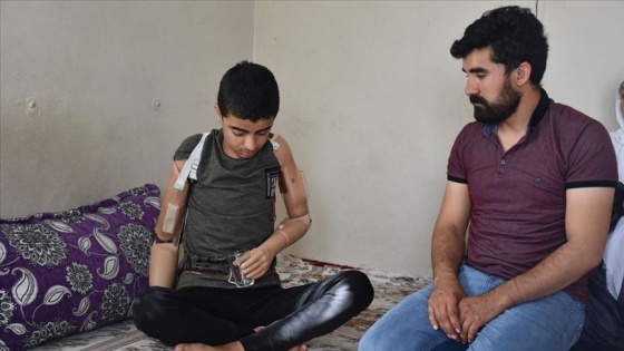 Devlet desteğiyle biyonik kola kavuşan Şırnaklı Mustafa'nın yüzü güldü