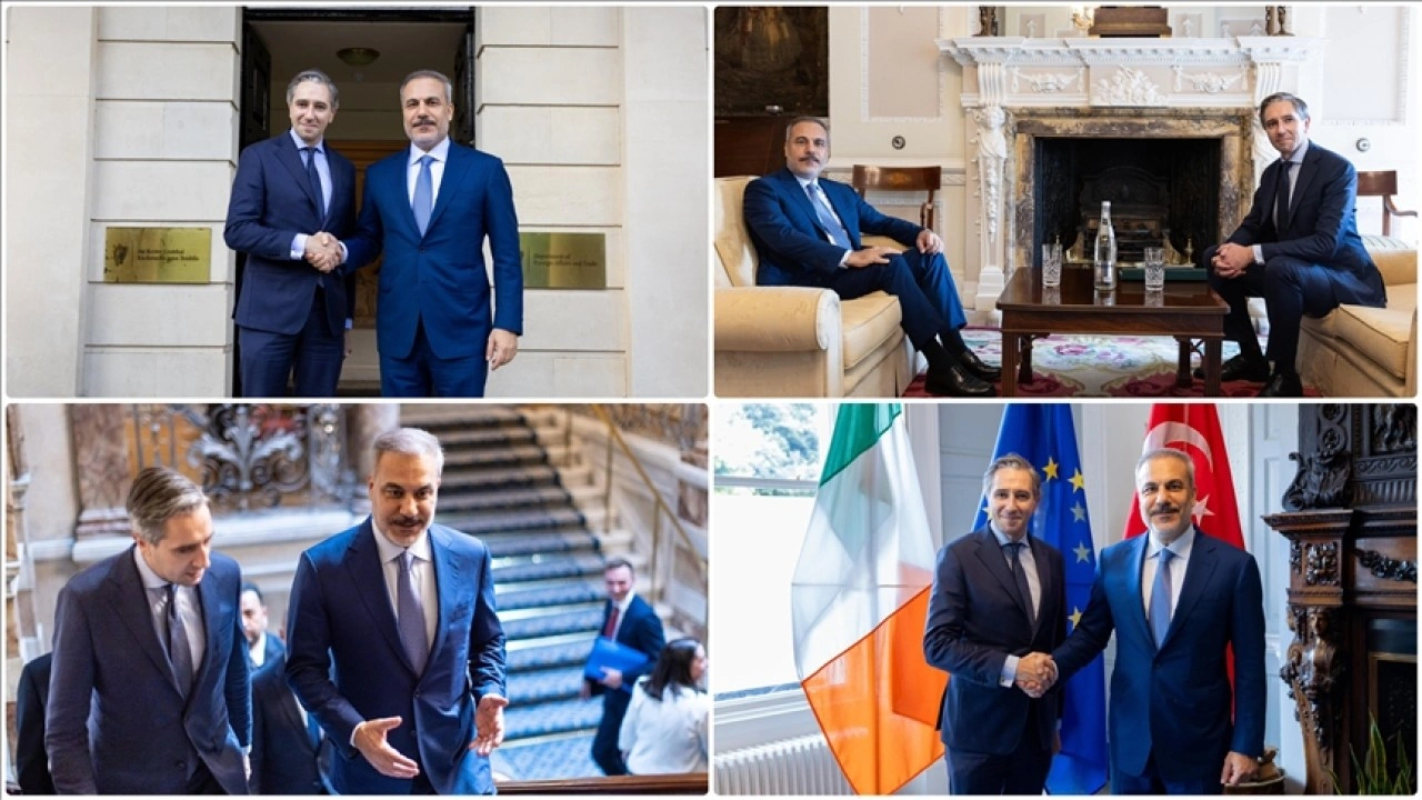 Dışişleri Bakanı Fidan, İrlandalı mevkidaşı Harris ile Dublin'de görüştü