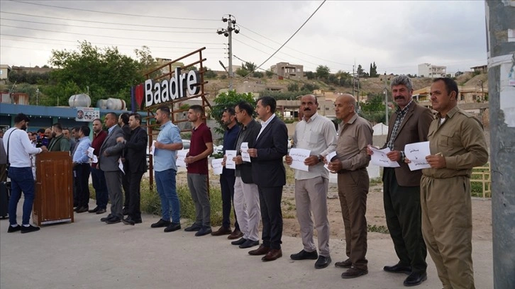 Duhok'ta terör örgütü PKK'nın Sincar'dan çıkması için gösteri düzenlendi