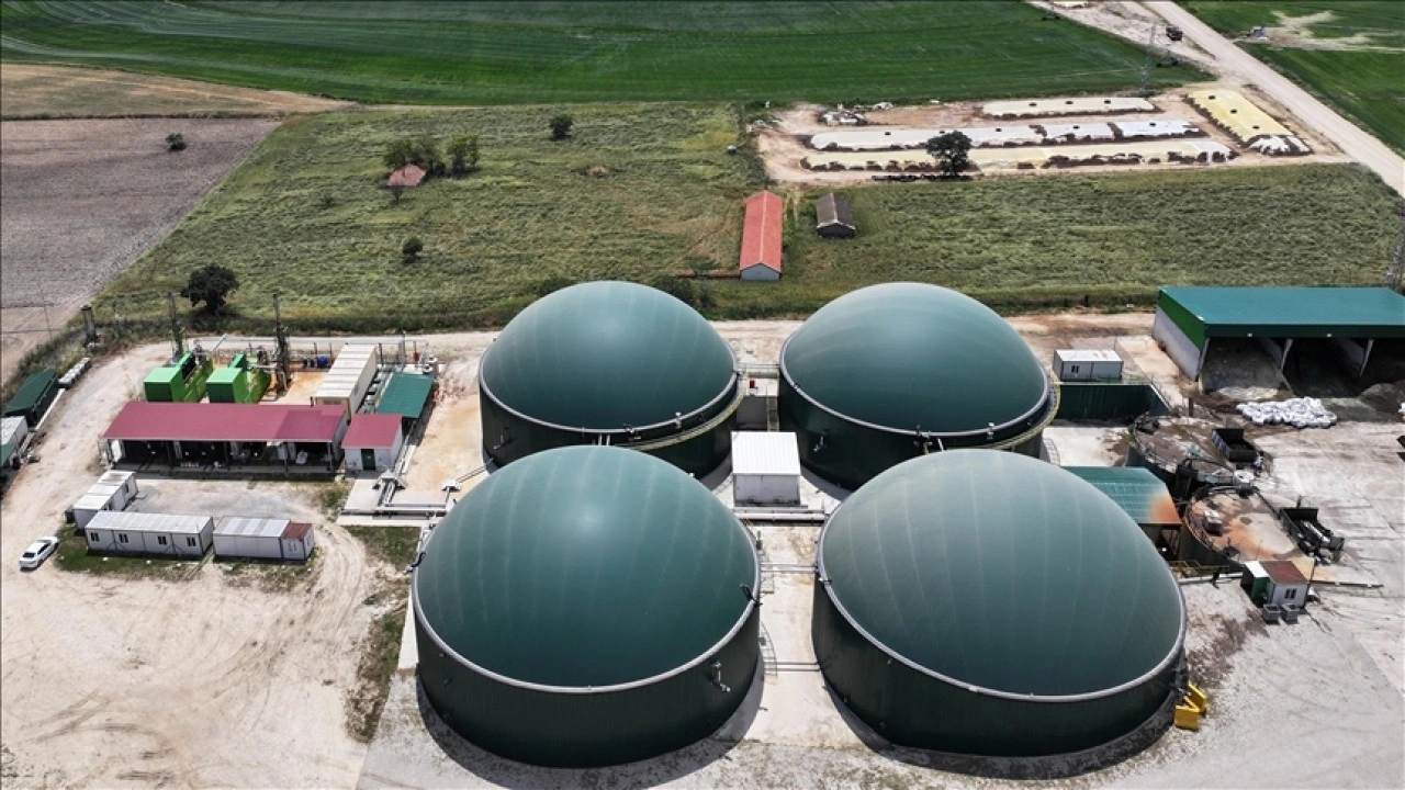 Edirne'de köye kurulan tesiste bitkisel ve hayvansal atıklar elektriğe dönüşüyor