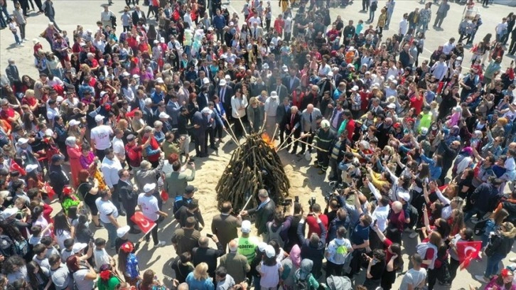 Edirne Keşan'da Hıdırellez ateşi yakıldı