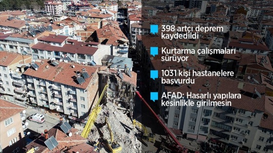 Elazığ'daki depremde 22 kişi vefat etti, 1031 kişi yaralandı