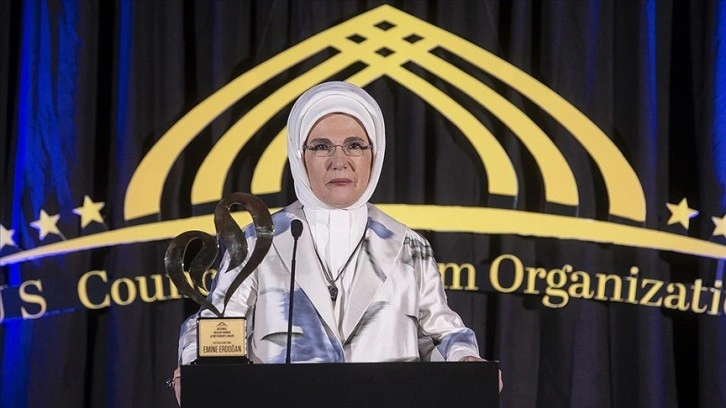Emine Erdoğan'a ABD'de 'Uluslararası Müslüman Kadınlar Başarı ve Topluma Katkı Ödülü&