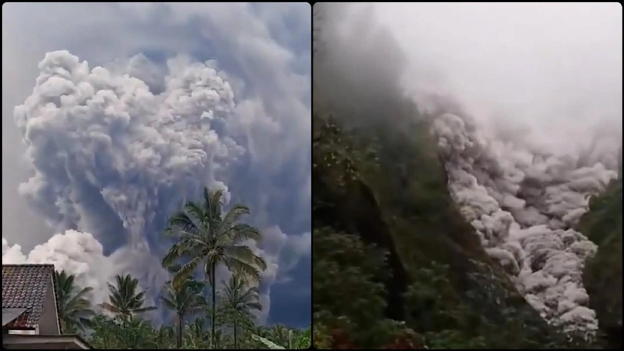 Endonezya'da Semeru Yanardağı'ndaki patlama nedeniyle alarm seviyesi en yüksek düzeye çıka