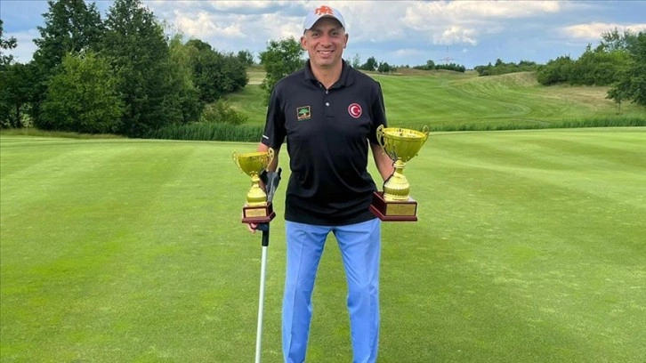 Engelli milli golfçü Mehmet Kazan, Almanya'da 2 birincilik kupası kazandı