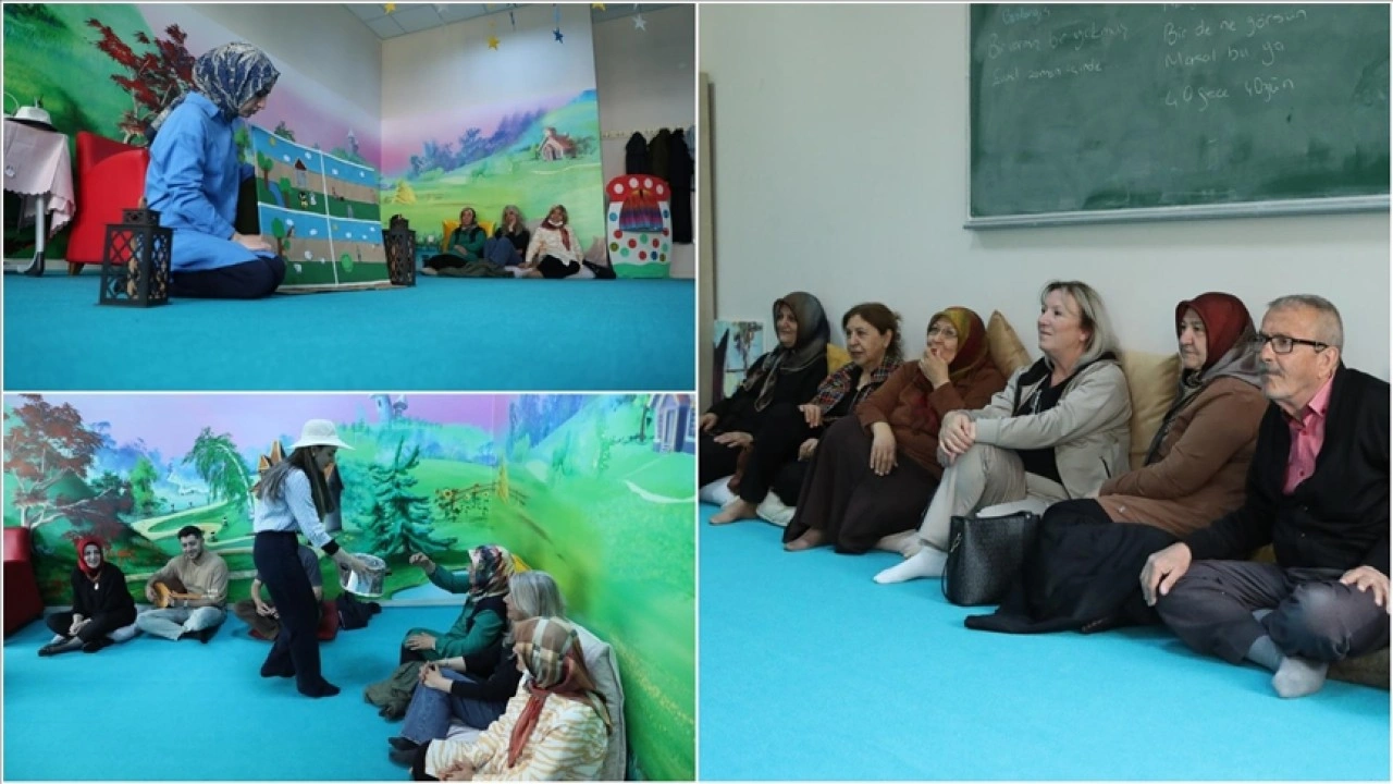 Erzincan'da nineler ve dedeler torunları için masal öğreniyor