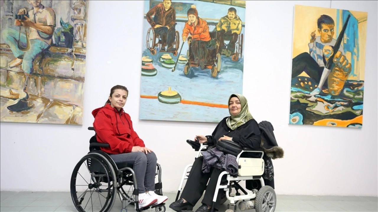 Erzurum'da yetenekli engellilerin resmedildiği sergi farkındalık oluşturdu