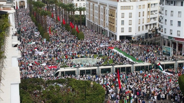 Fas'ta Gazze'ye destek gösterileri düzenlendi