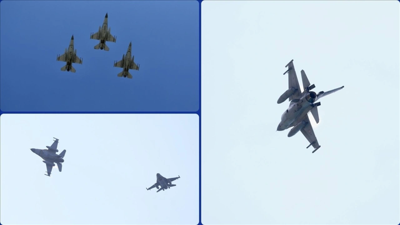 Fethiye'de F-16'lar gösteri uçuşu yaptı