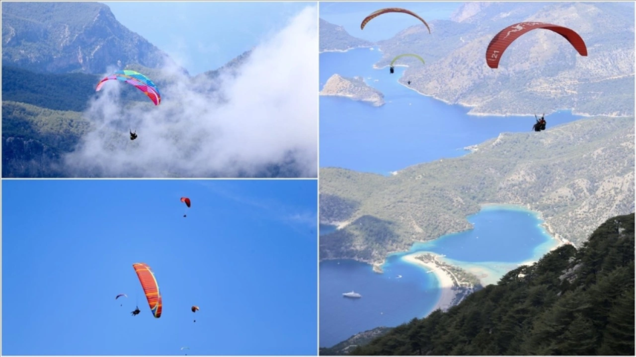 Fethiye'deki Babadağ, yamaç paraşütü tutkunlarını ağırlıyor