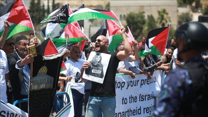 Filistinliler, ABD Başkanı Biden'ı Beytullahim ve Doğu Kudüs'te protesto etti