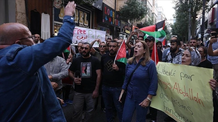 Filistinliler, Fransa Cumhurbaşkanı Macron'un ziyaretini protesto etti