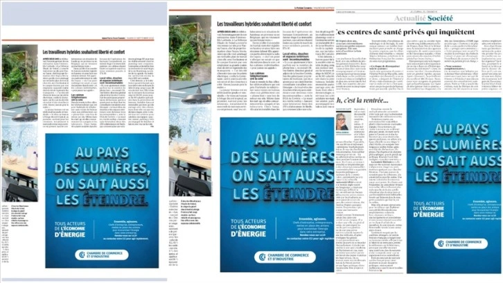Fransa'da gazeteler sayfalarını 'ışığı söndür' tasarruf kampanyasına ayırdı