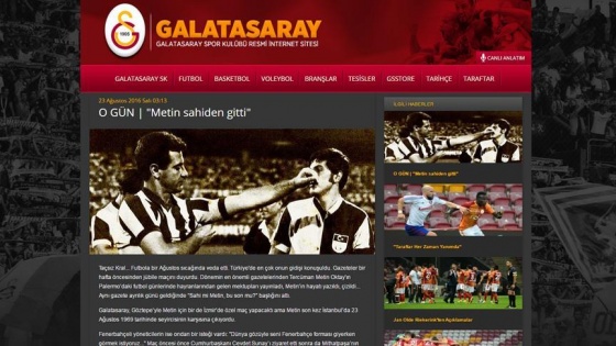 Galatasaray Metin Oktay ın jübilesini unutmadı