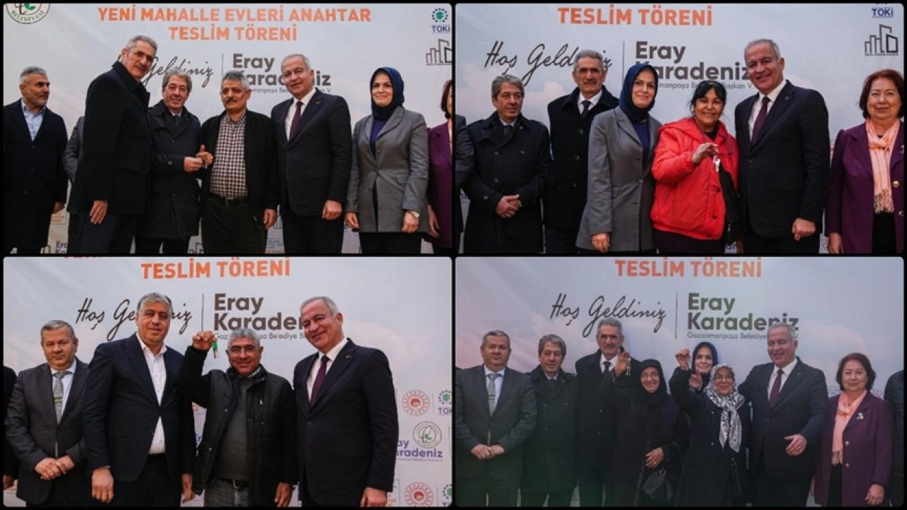 Gaziosmanpaşa'da kentsel d&ouml;n&uuml;ş&uuml;m&uuml; tamamlanan konutlar hak sahiplerine teslim edildi