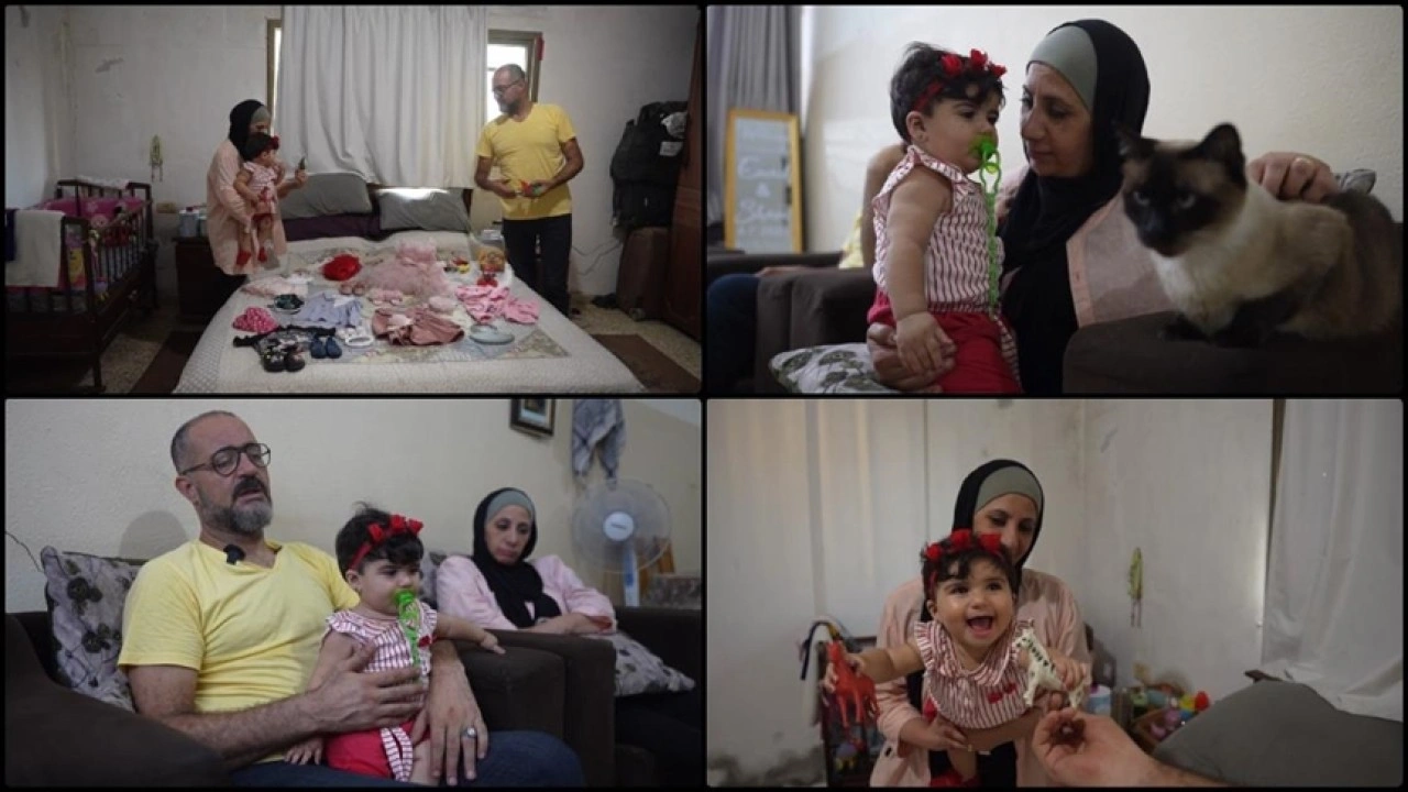 Gazze'de 23 yıllık evli çiftin çocuk özlemini, ailesini kaybeden "Cennet" bebek gider