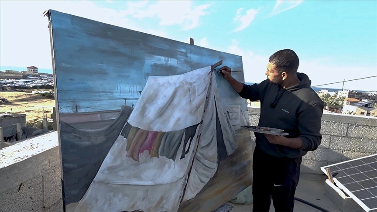 Gazze’deki acıyı tuvaline taşıyan ressam: Renklerimiz, sesimizi dünyaya ulaştırıyor