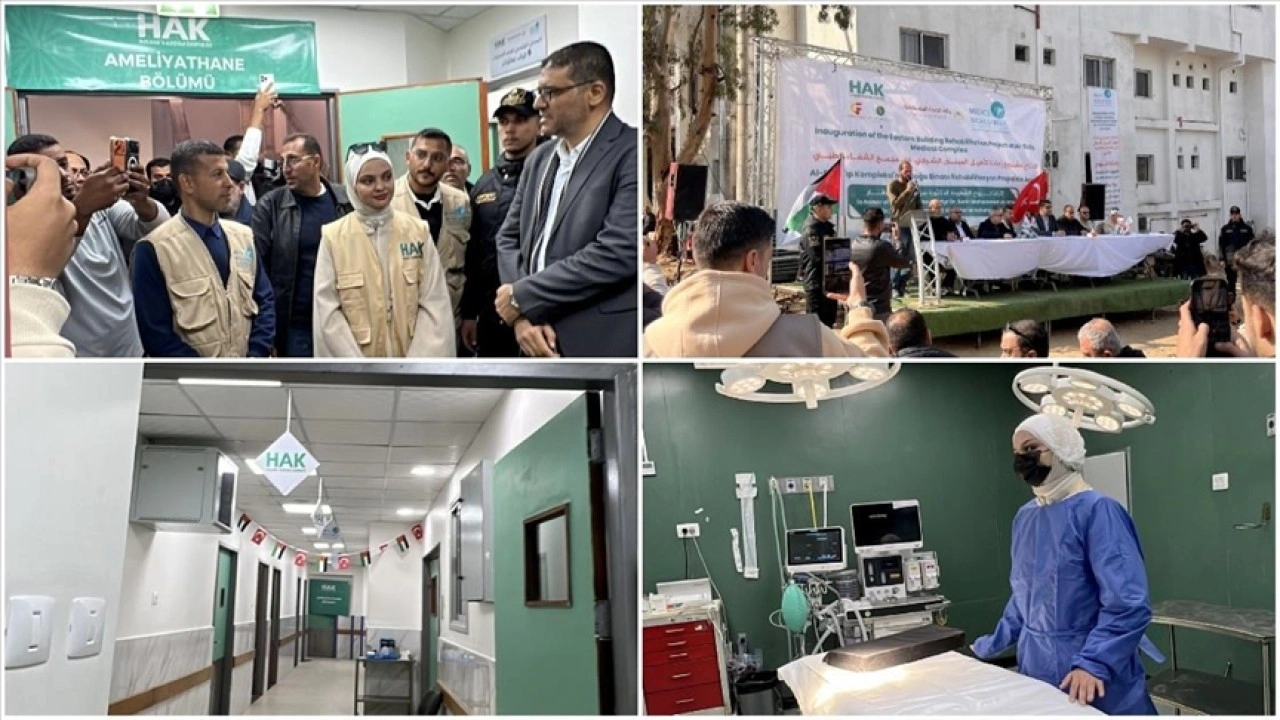 Gazze'deki Şifa Hastanesi'nin bir bloğu Hak İnsani Yardım Derneği'nin katkılarıyla hi