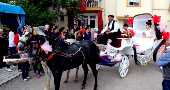 Gelin arabası olarak fayton