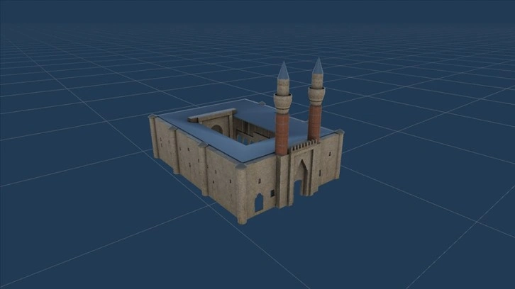 Gök Medrese'de hayata geçirilen 'Hololens' teknolojisi ziyaretçileri tarihte yolculuğ