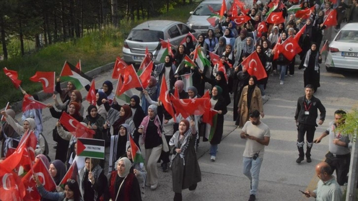 Hacettepeliler Filistin'e destek yürüyüşü düzenledi