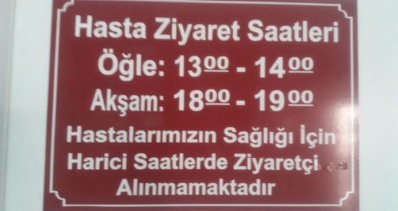 Hastane ziyaret saatlerine uyulmuyor