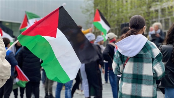 Hollanda'da Filistin'e destek gösterileri devam ediyor