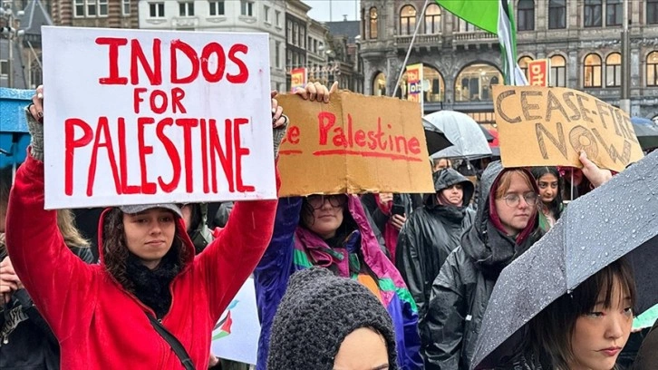 Hollandalılar Filistin'e destek için yürüdü