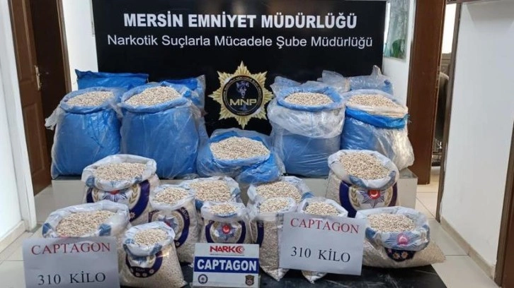 İçişleri Bakanı Soylu, Mersin'de 310 kilogram uyuşturucu hap ele geçirildiğini açıkladı