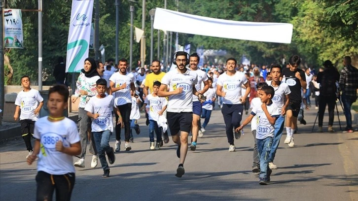 Iraklı yetim çocuklar, Bağdat'ta “Gazze için” koştu